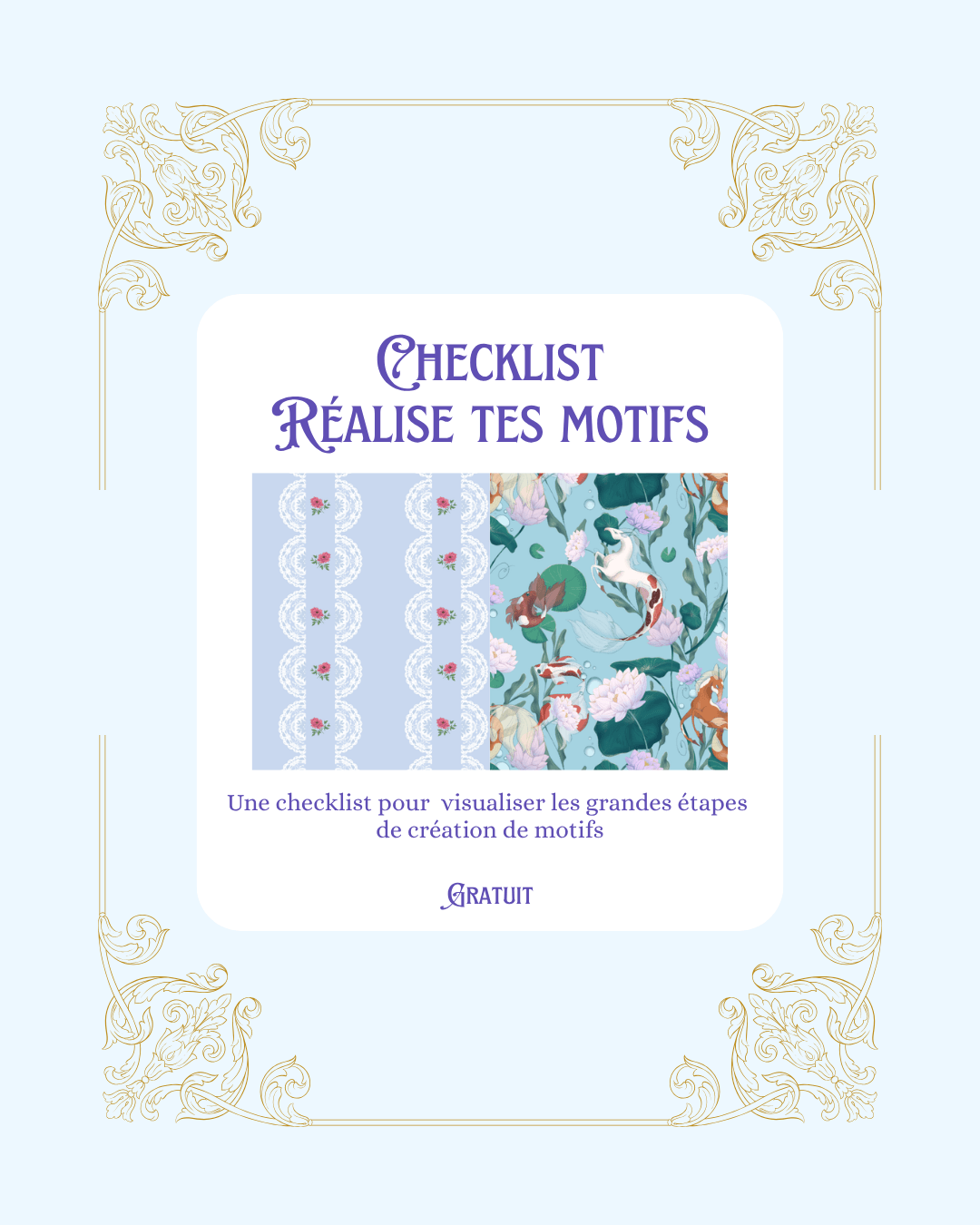 une checklist des étapes clés pour réaliser des motifs illustrés