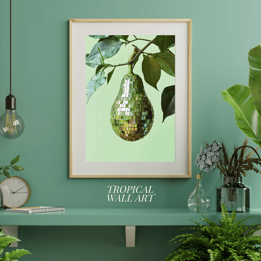 Disco Pear Mosaic Wall Art – A Groovy Twist on Nature!