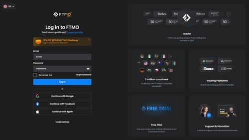 Start FTMO challenge