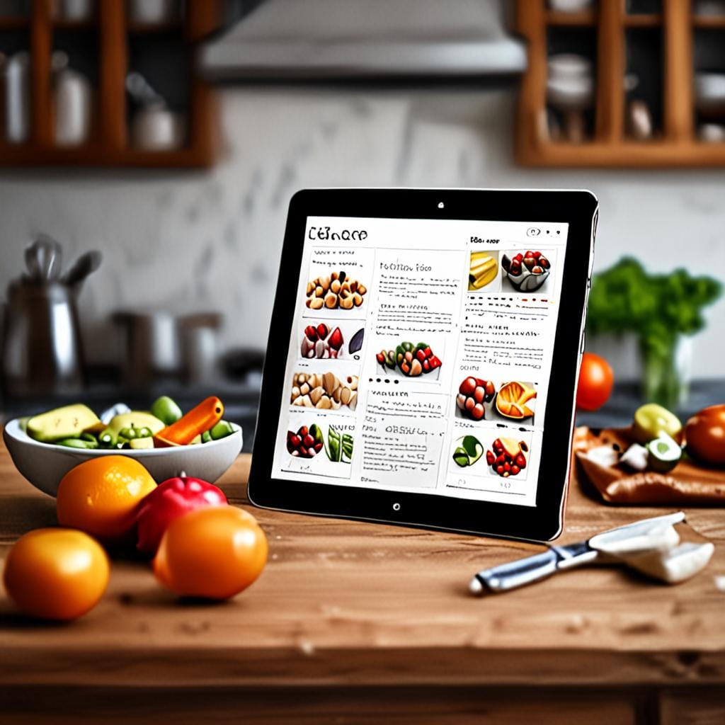 tablet recipe kitchen