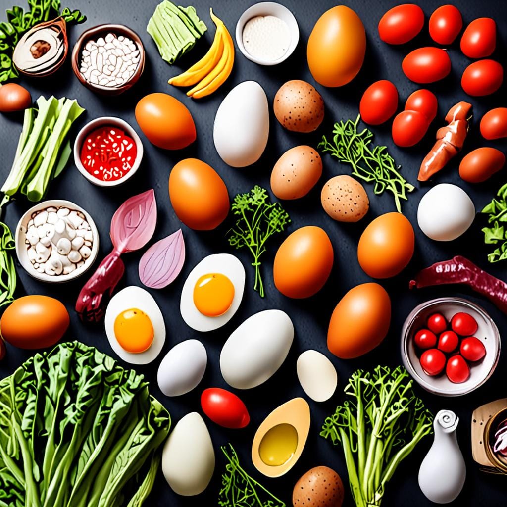 keto ingredients vegetables eggs