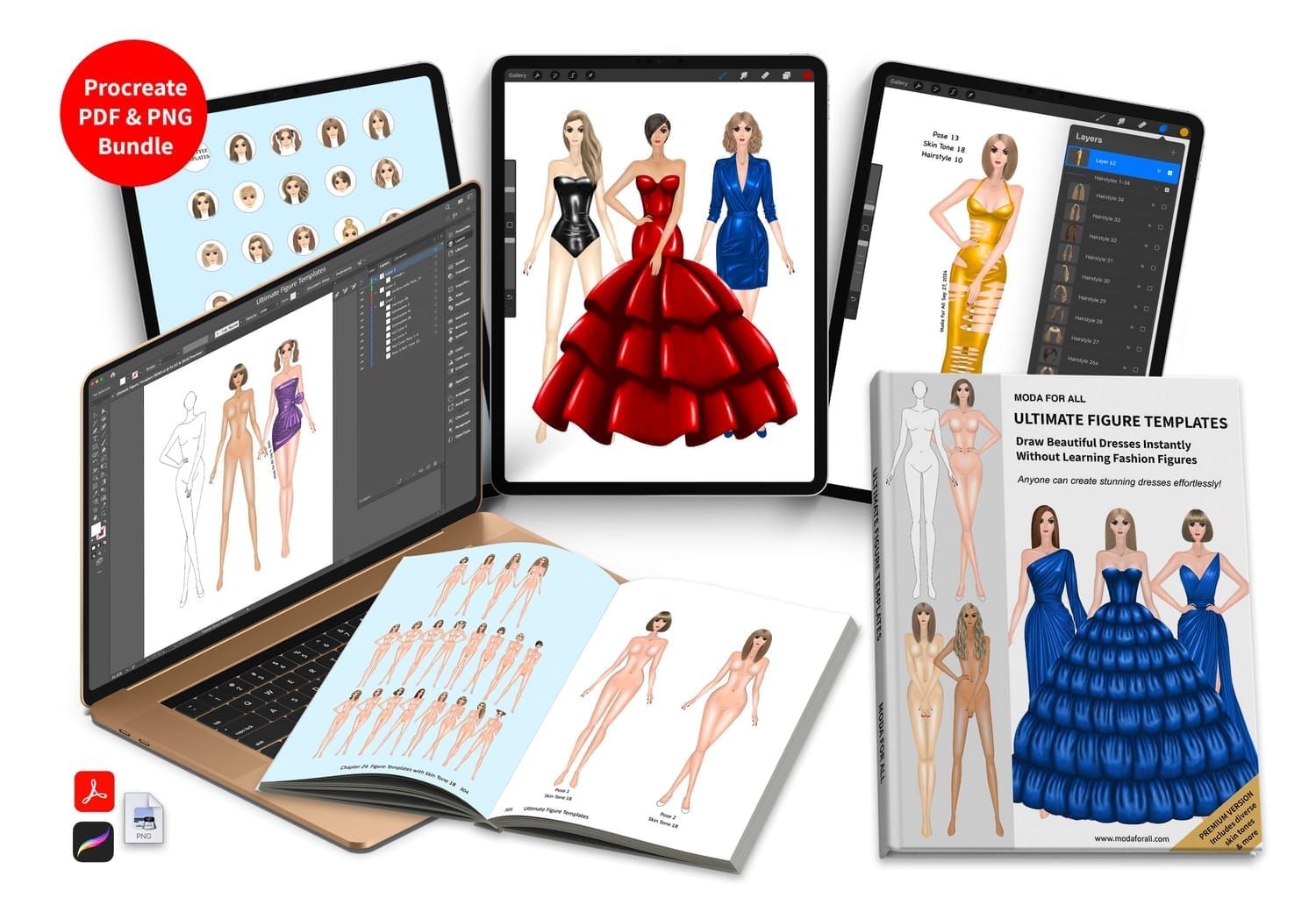 400+ ULTIMATE FIGURE TEMPLATES  MEGA BUNDLE  for Procreate Fashion Illustration