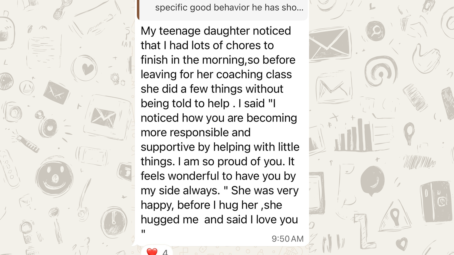 Parent testimonial