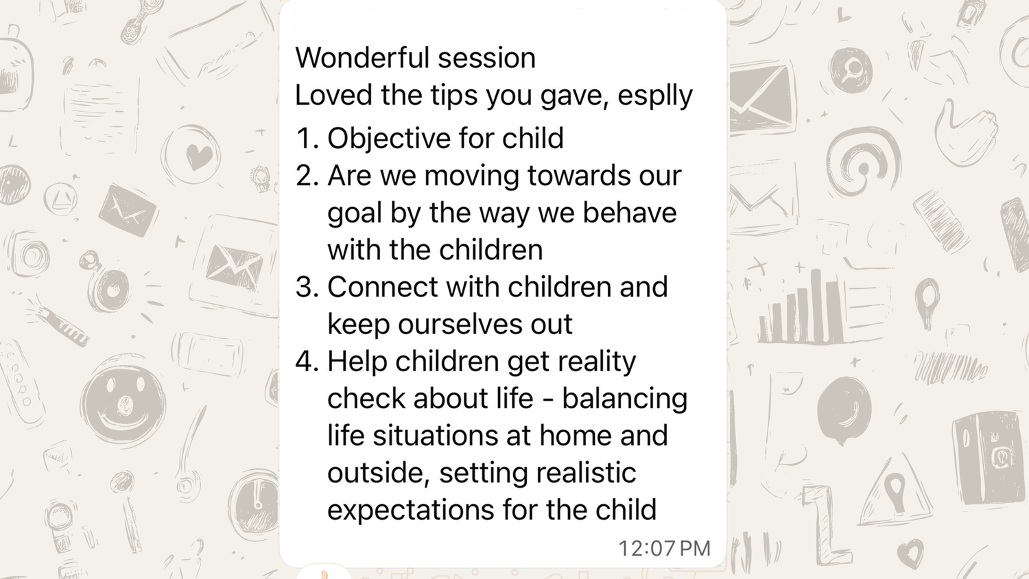 Parent testimonial