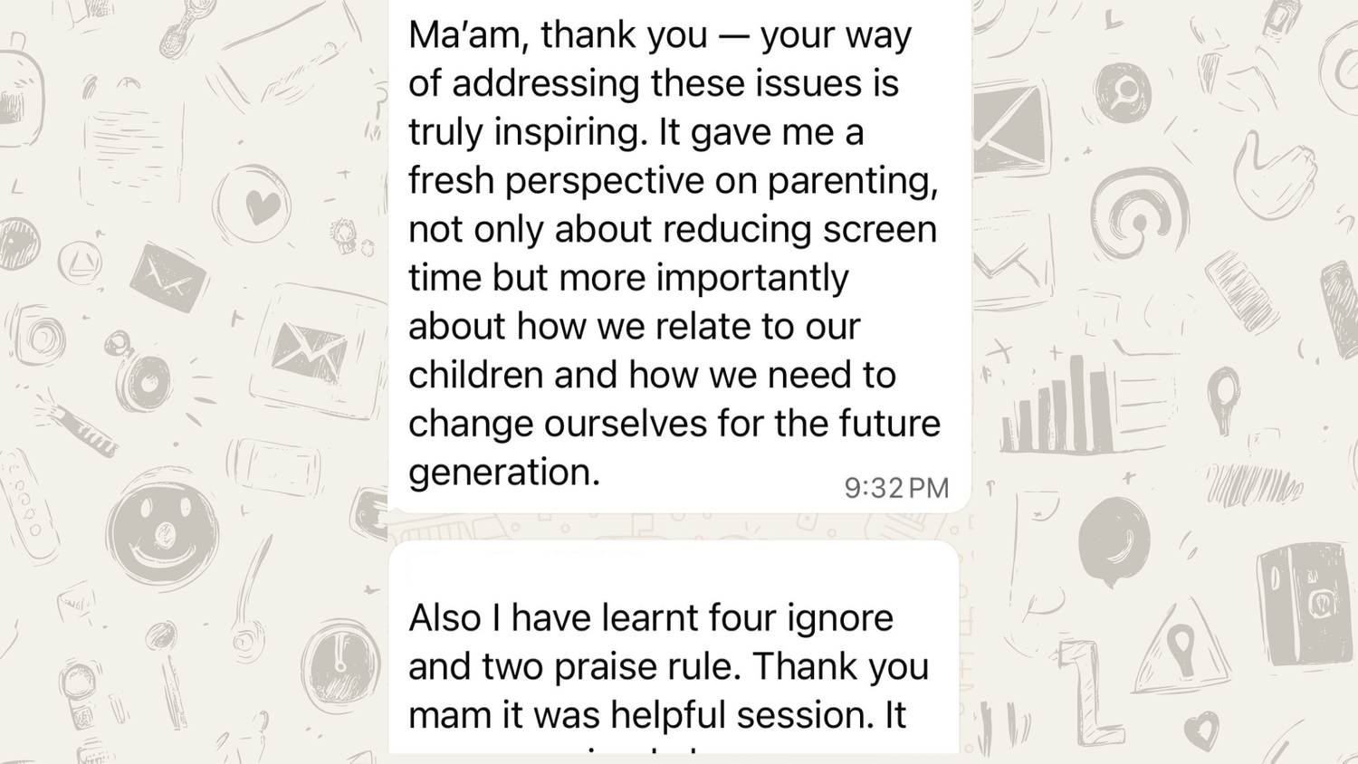 Parent testimonial