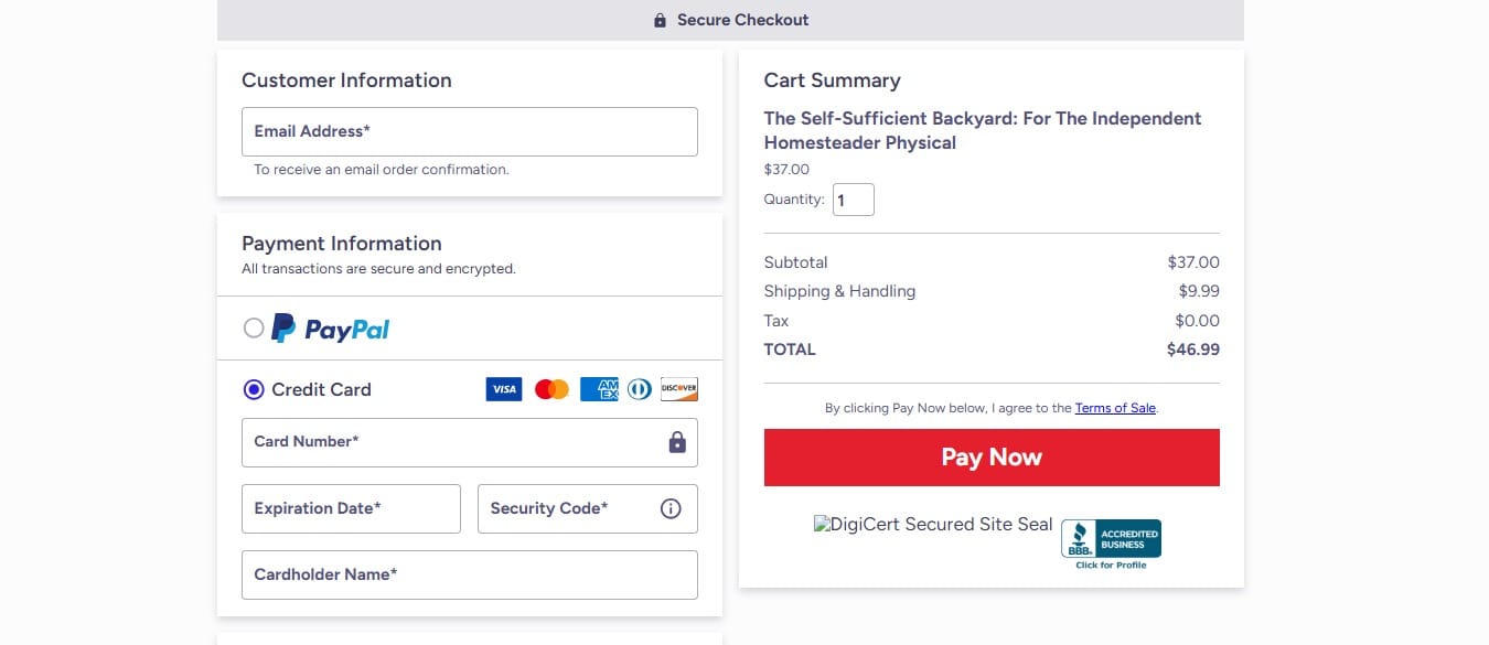 The Self Sufficient Backyard official website