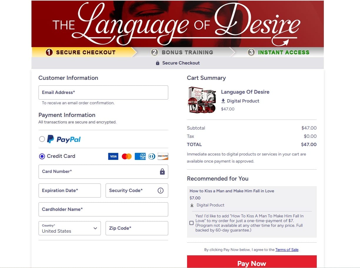 Language of Desire official website