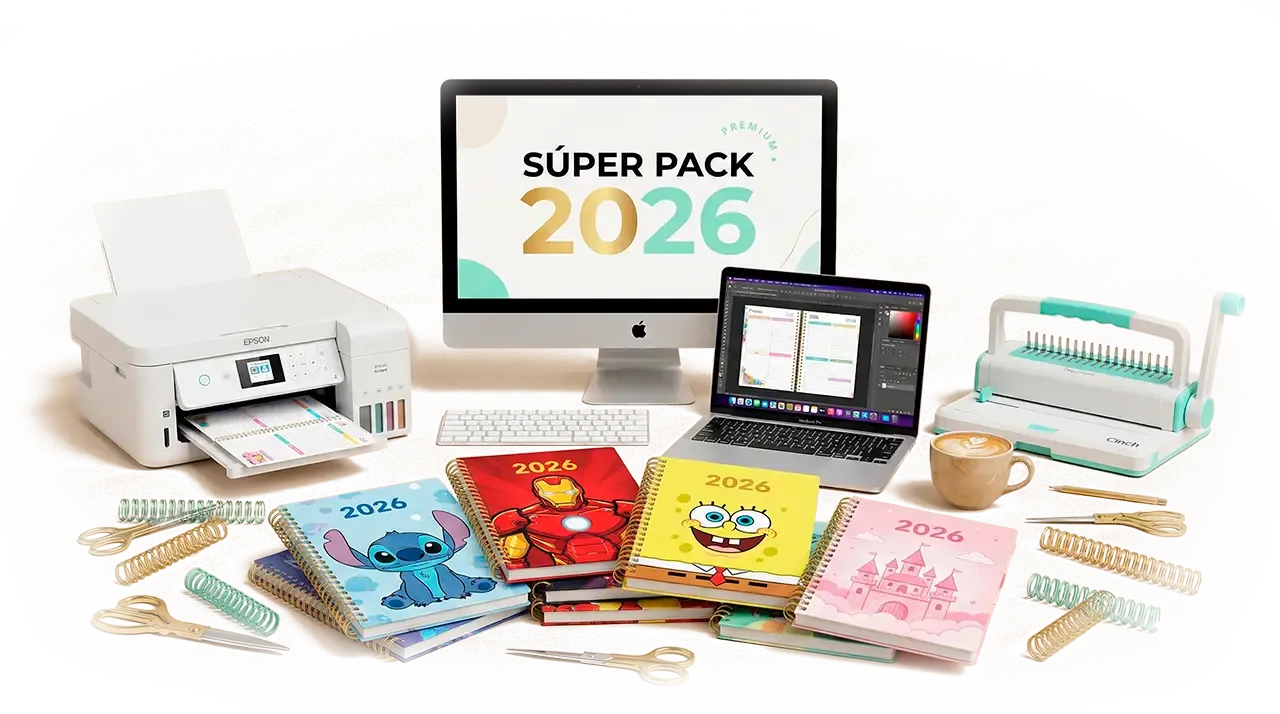 Mujer con Agendas Super Pack 2026