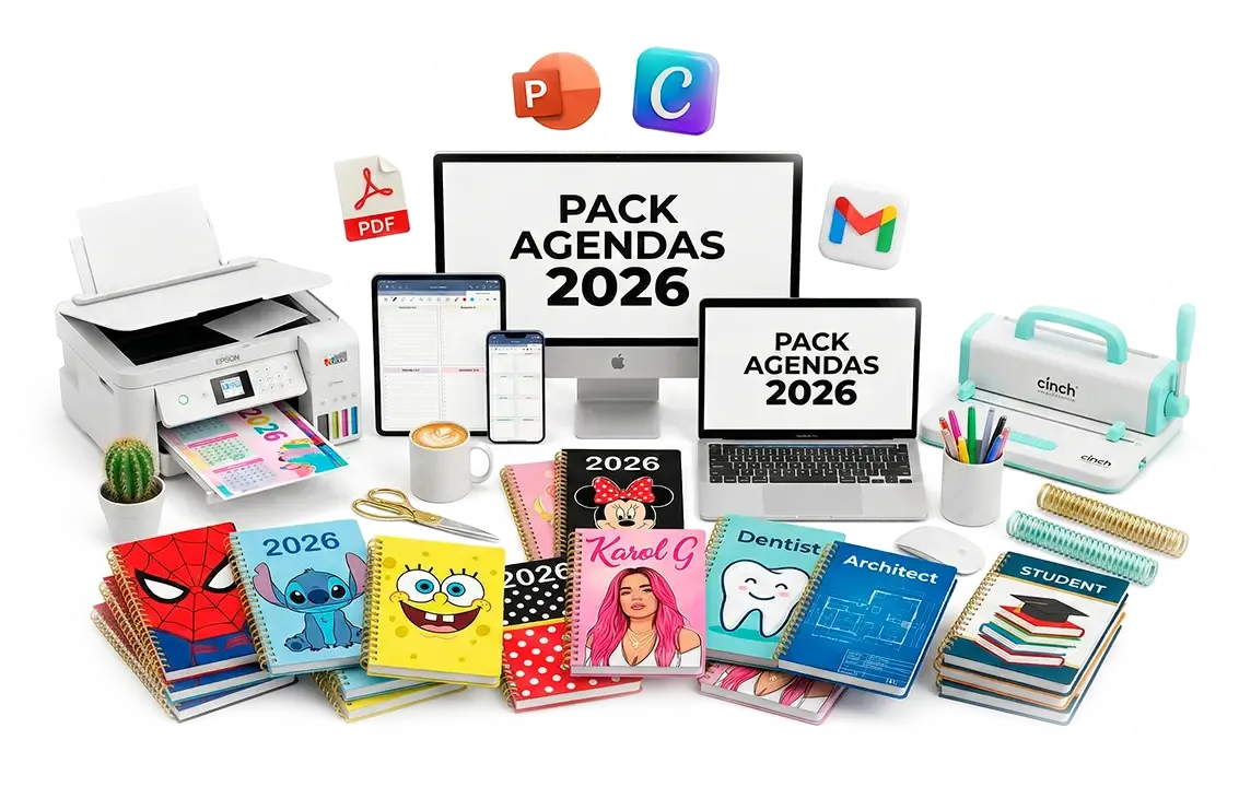 Súper Pack Agendas 2026 Transparent