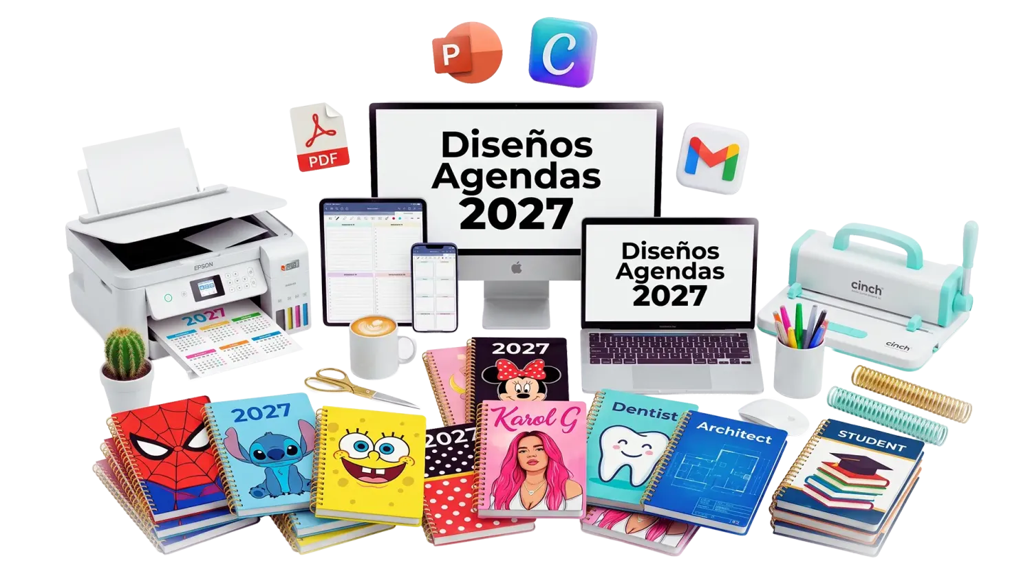 Colección de agendas 2027 editables