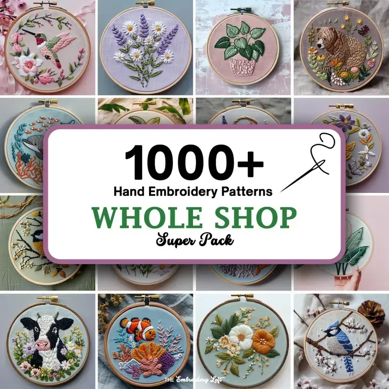 Beautiful hand embroidery pattern example 1