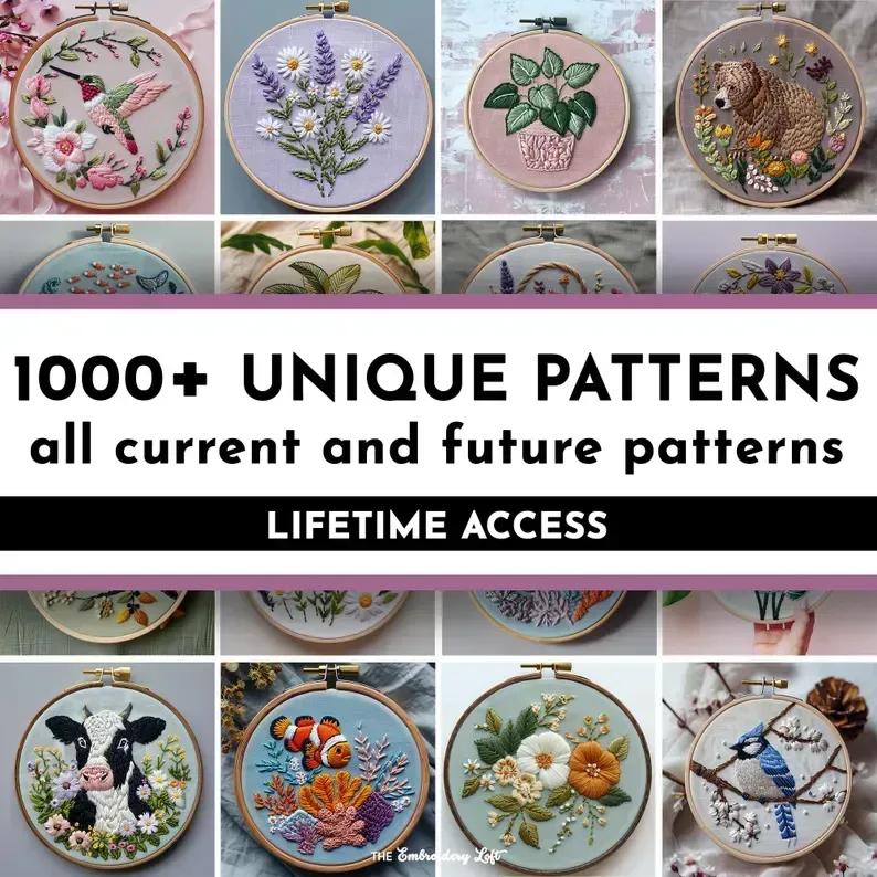 Beautiful hand embroidery pattern example 2