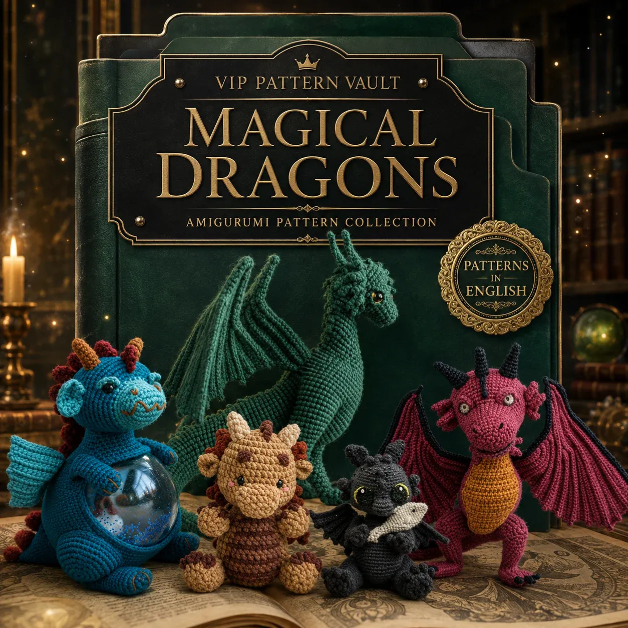 Magical Dragons amigurumi pattern collection