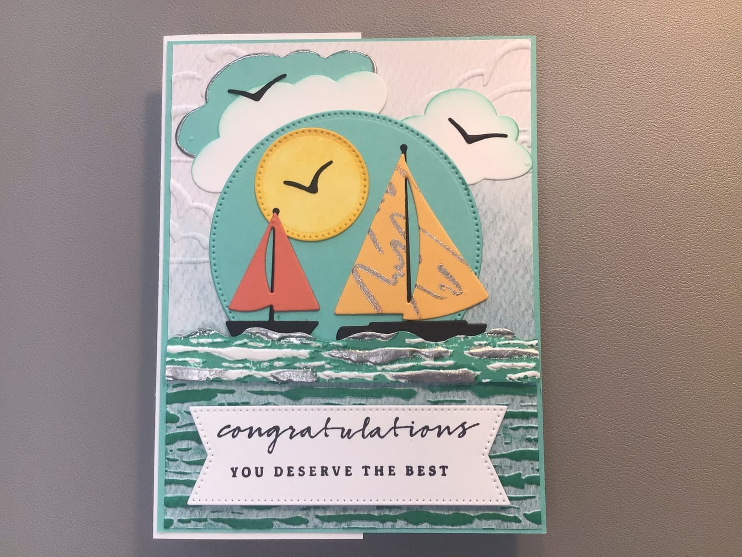 Sunrise Sailing Double Flap Z Fold Card Making Tutorial and Recipe