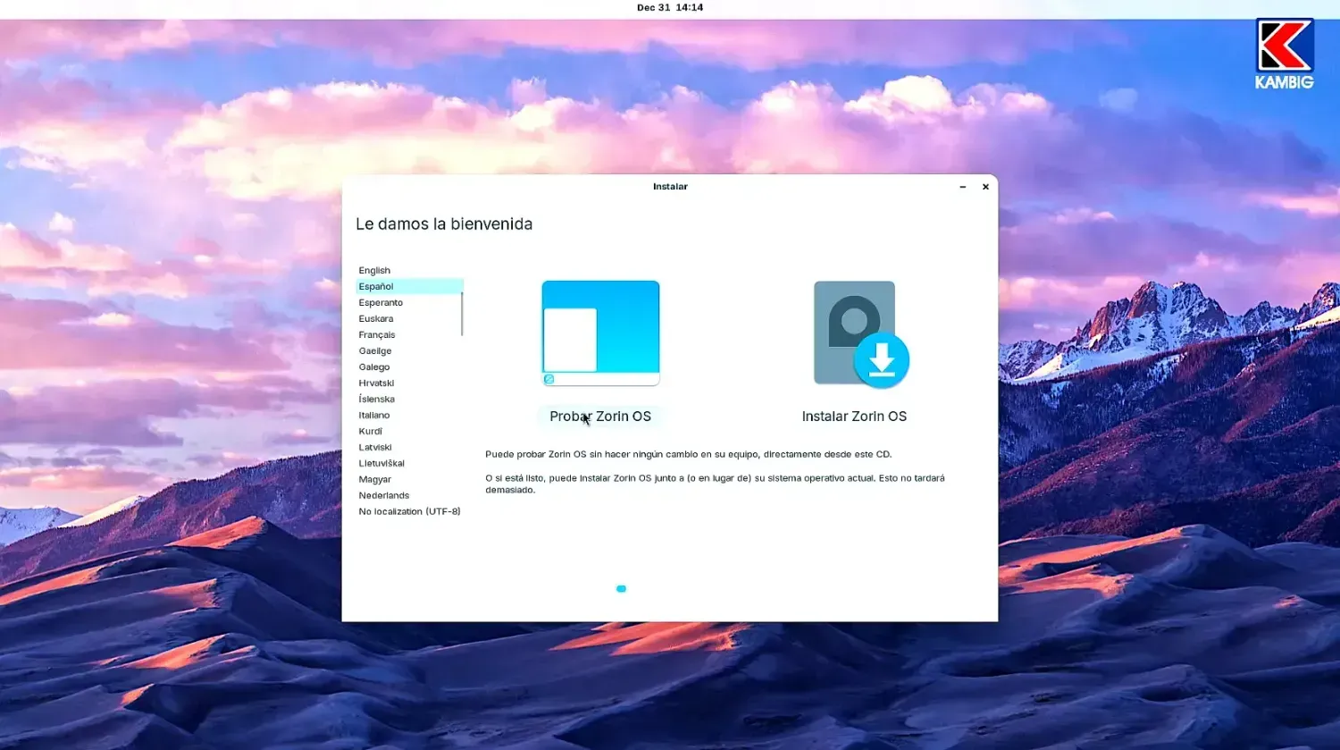 Zorin OS desde la ISO oficial de forma segura