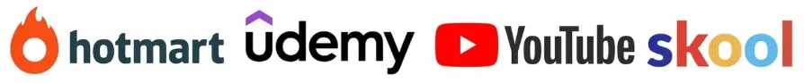 Plataformas de formación de KAMBIG: Hotmart, Udemy, Skool y YouTube