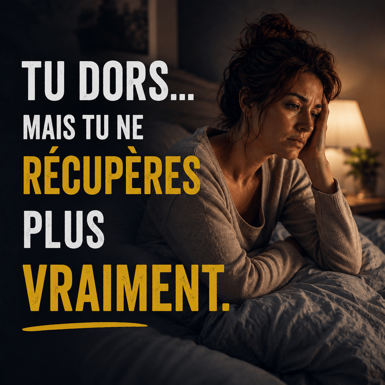 Tu dors mais tu ne recuperes plus vraiment