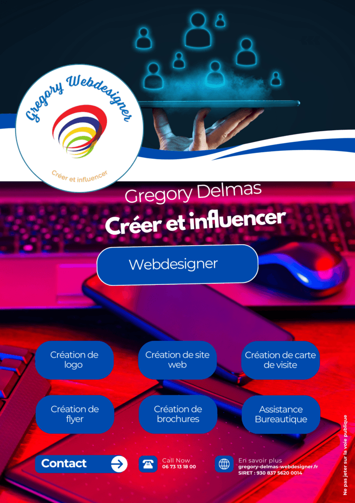Flyer service GREGORY DELMAS WEBDESIGNER