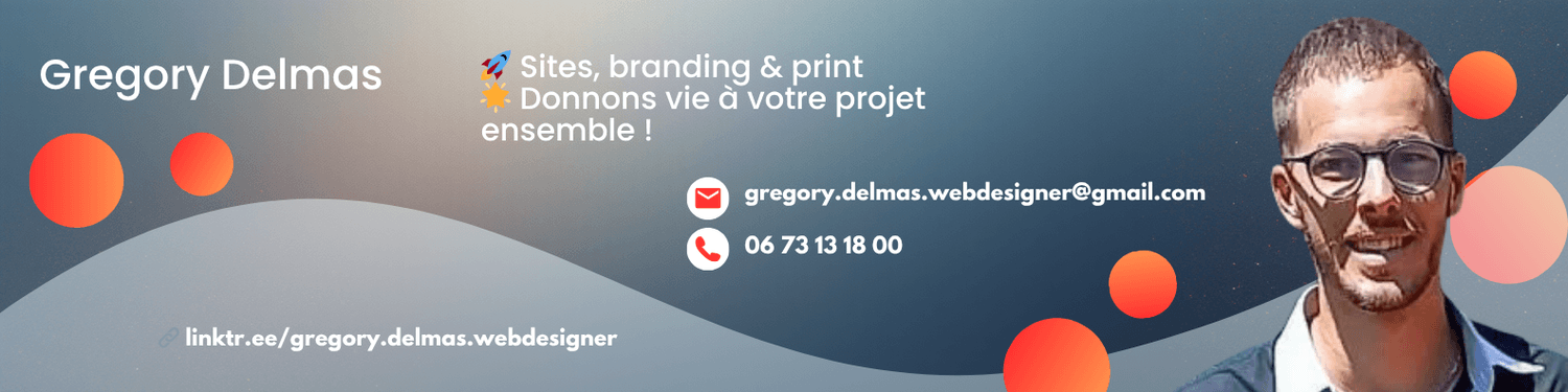 Bannière Gregory Delmas Webdesigner