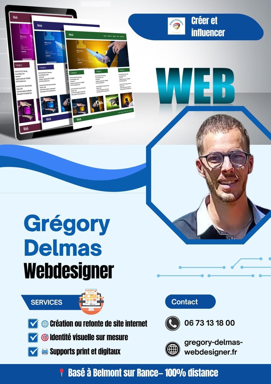 Flyer service Gregory Delmas Webdesigner