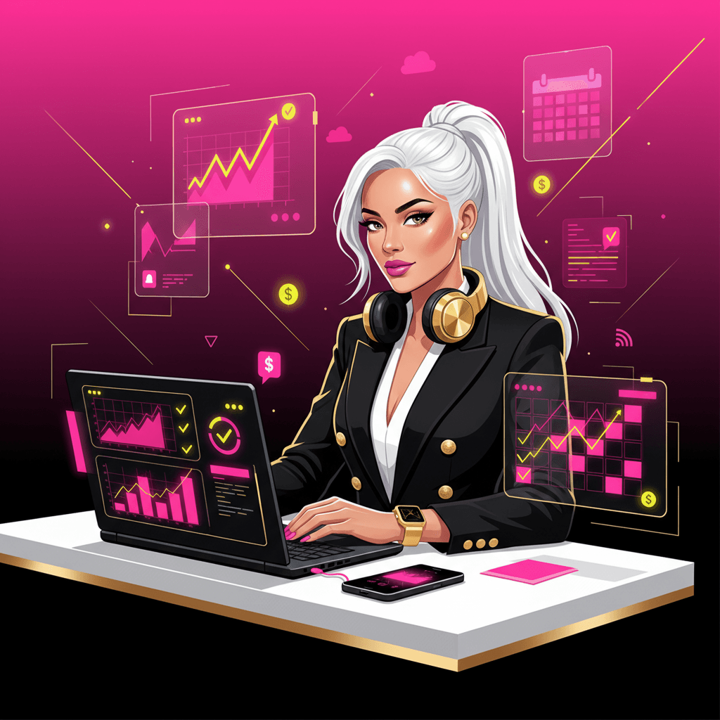 a 3D AI image of phone, checklist and worksheet