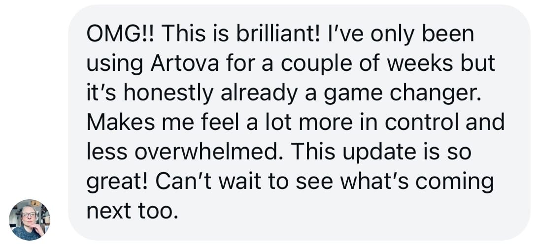 ARTOVA customer testimonial