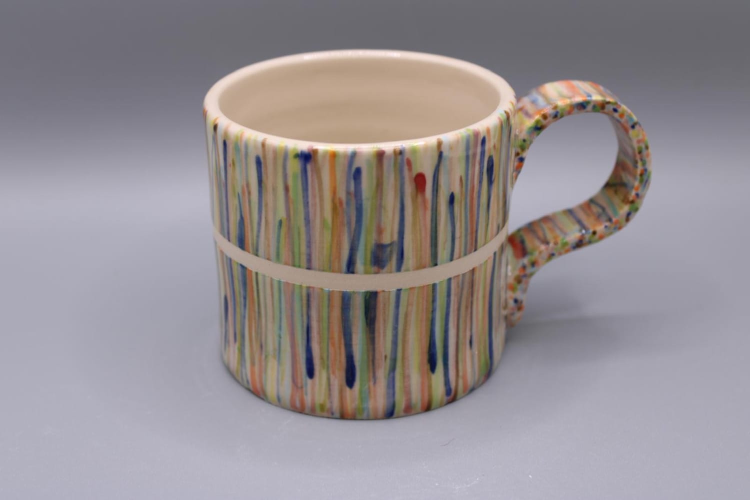 Handmade pottery mug