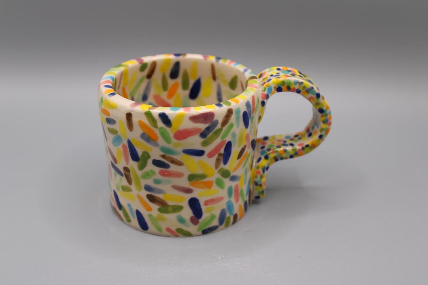 Handmade pottery mug