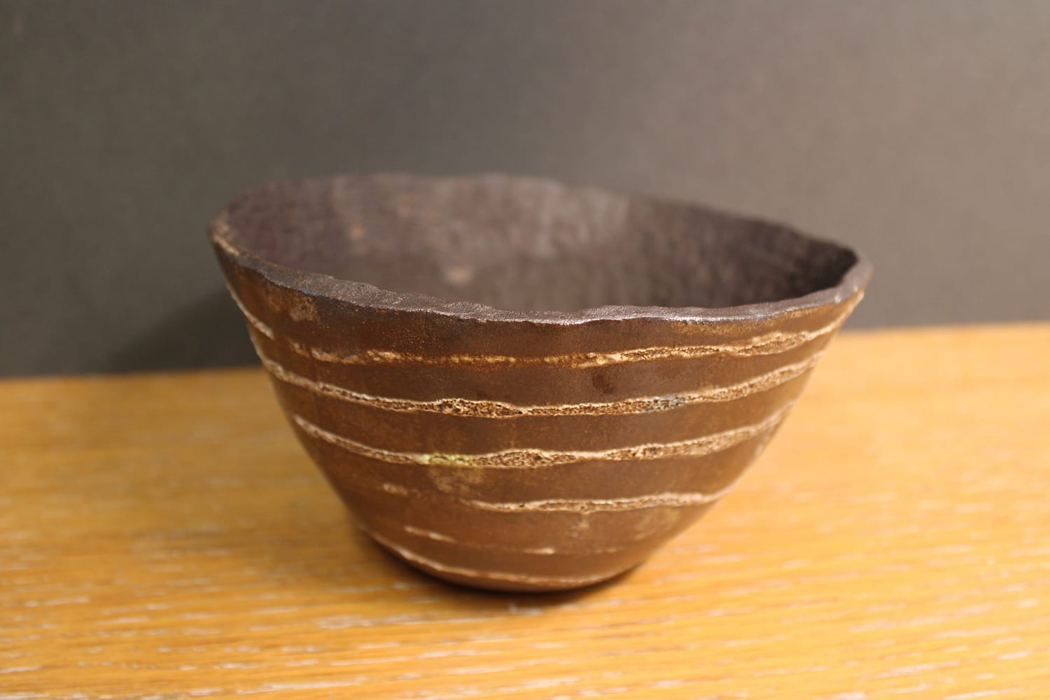 Organic handmade pottery bowl
