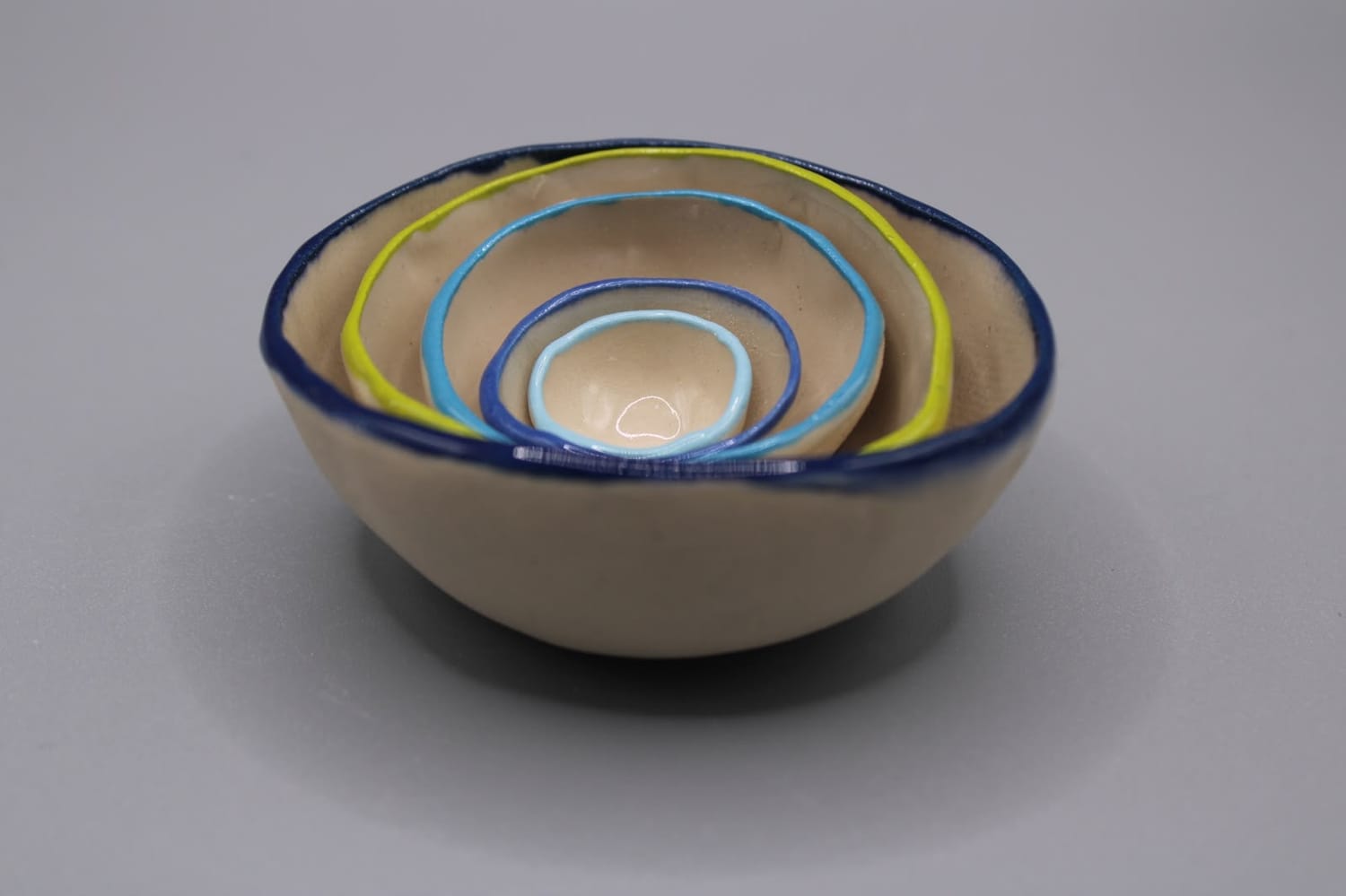 Handmade small stacking dishes