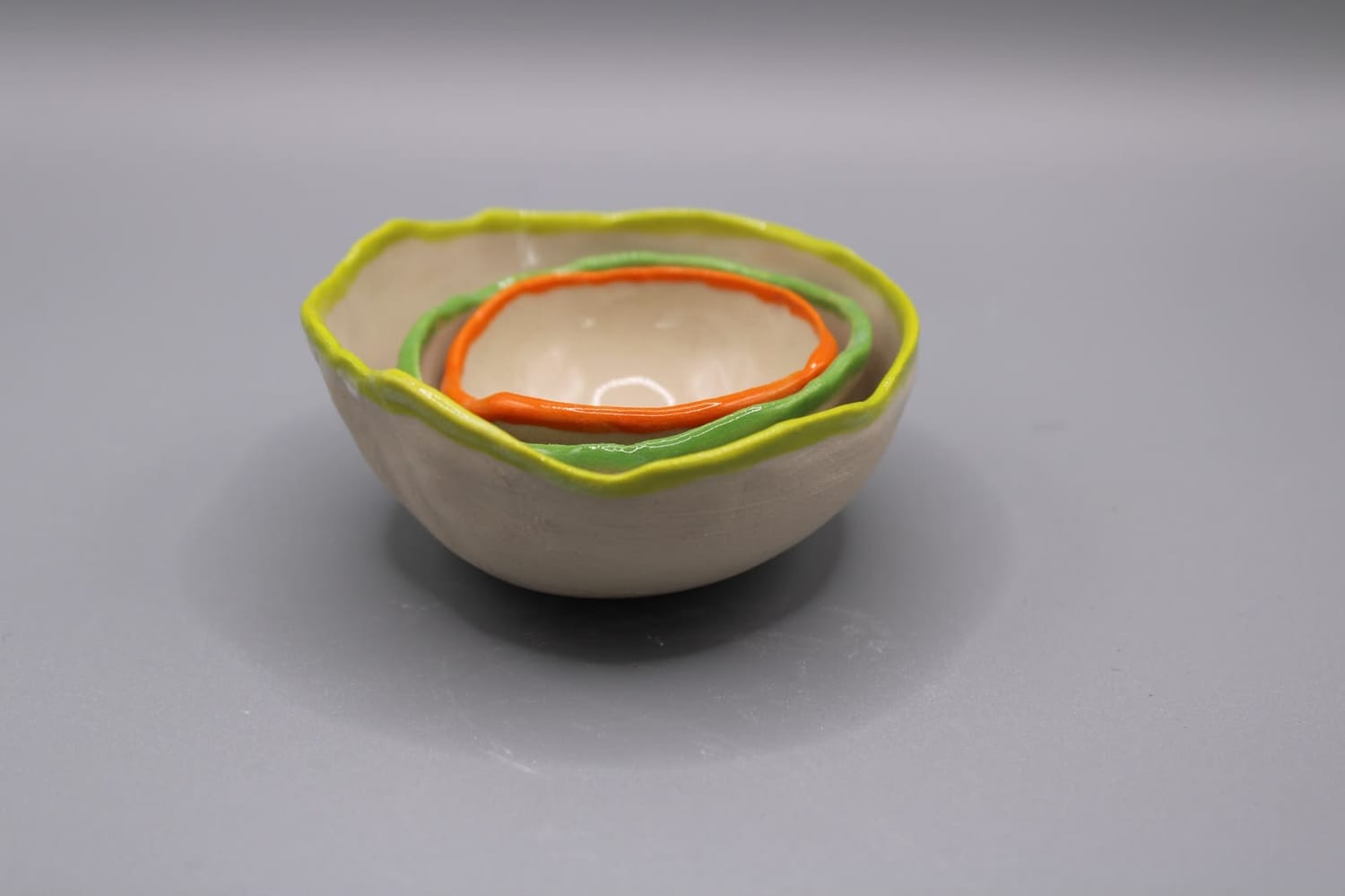 Handmade small stacking dishes
