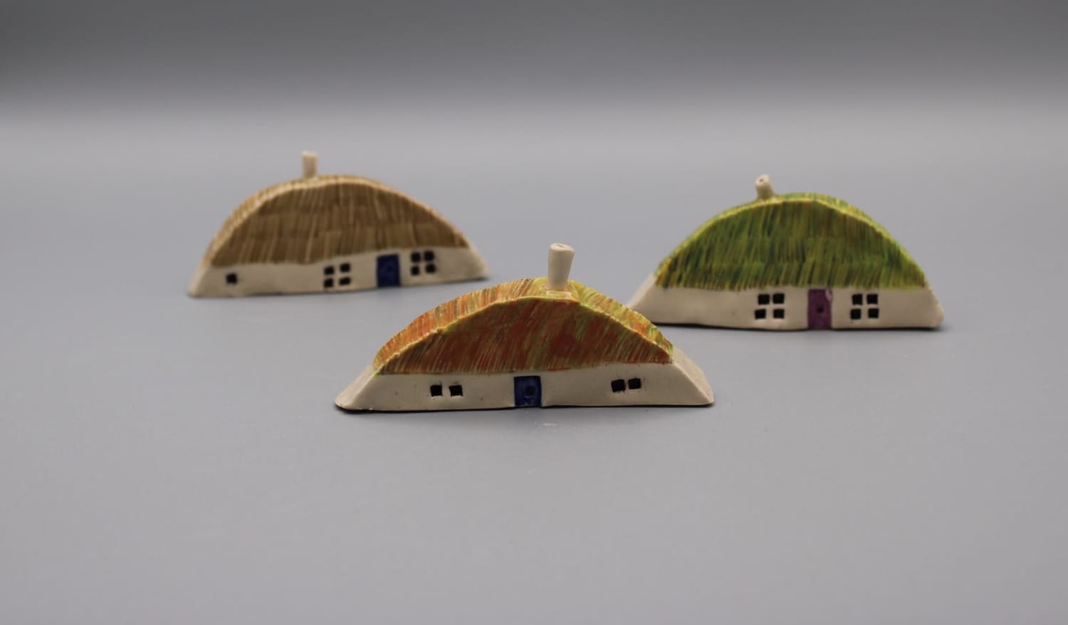 Handmade ceramic croft houses