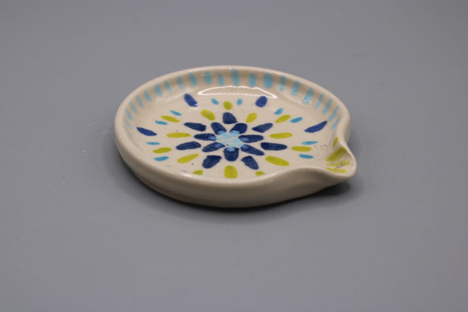 Handmade ceramic spoon rest