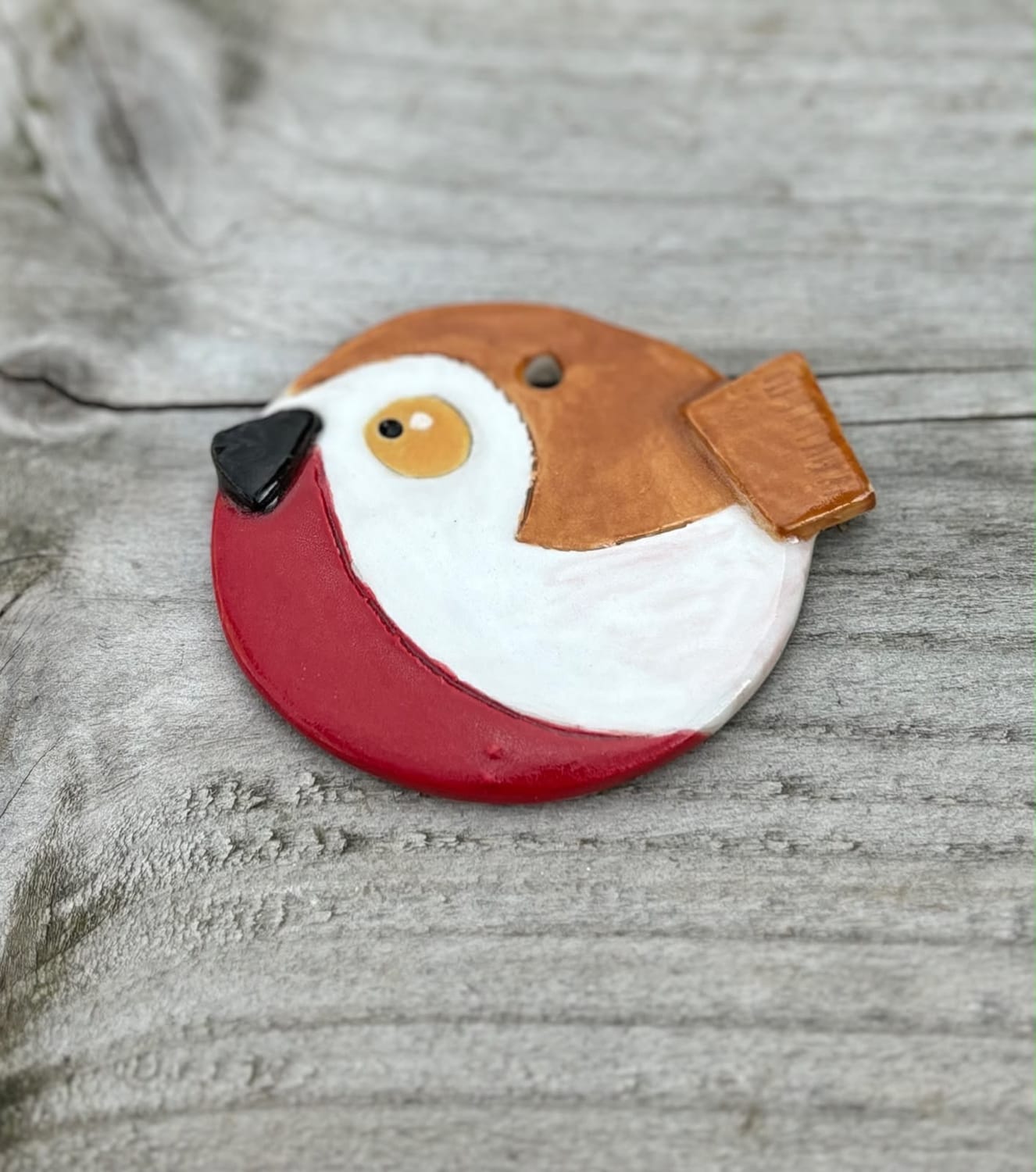 Handmade ceramic Christmas tree decoration