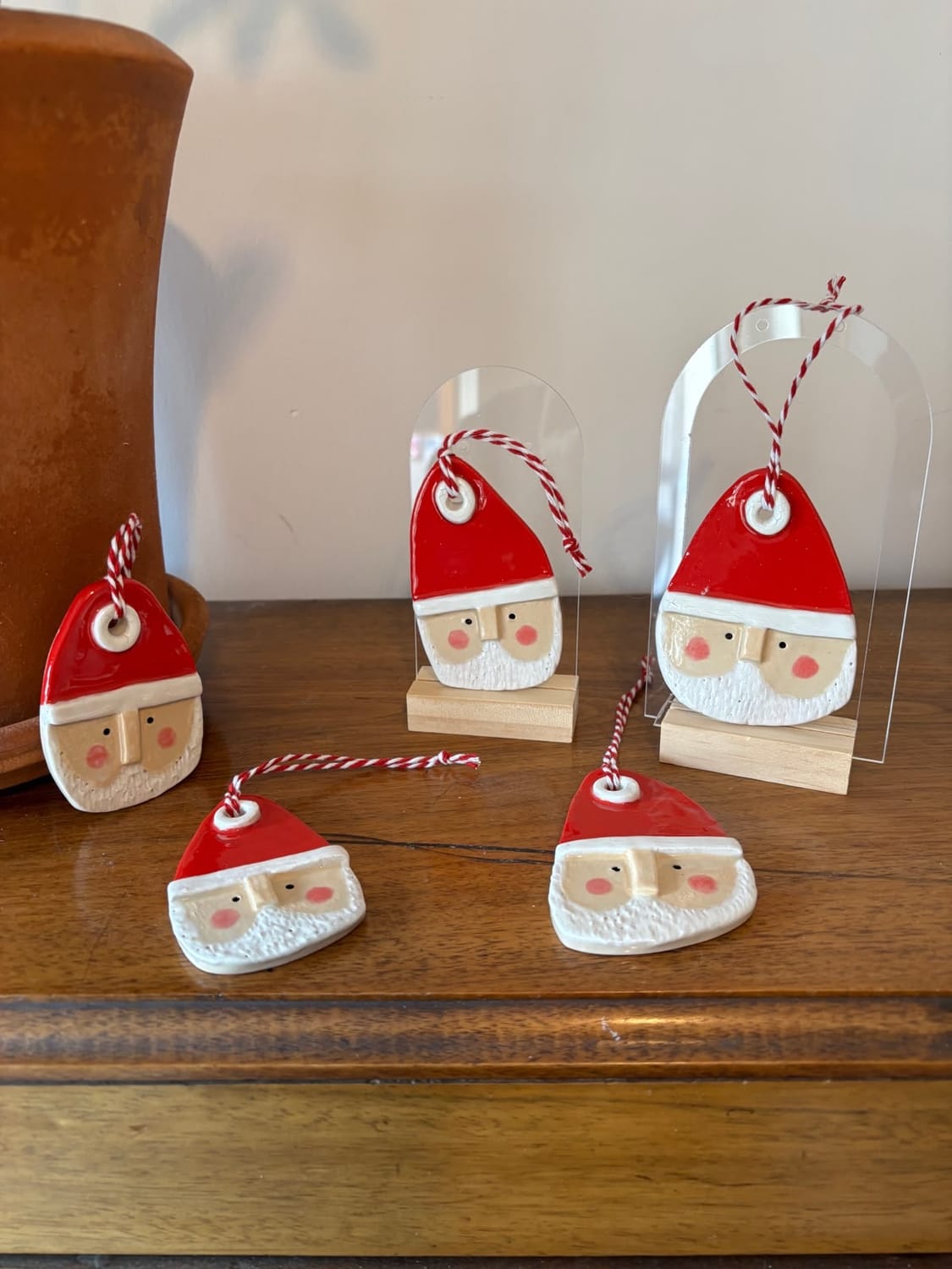 Handmade ceramic Christmas tree decoration
