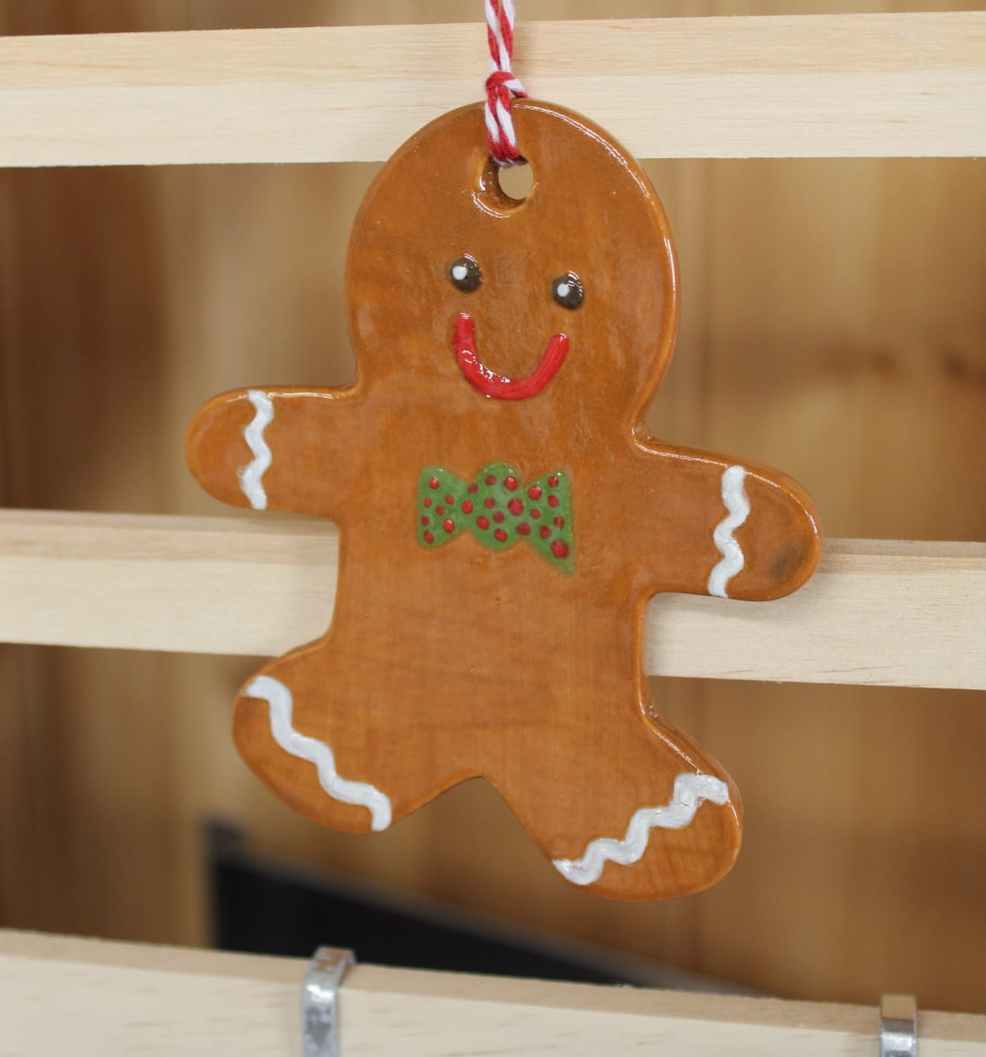 Handmade ceramic Christmas tree decoration