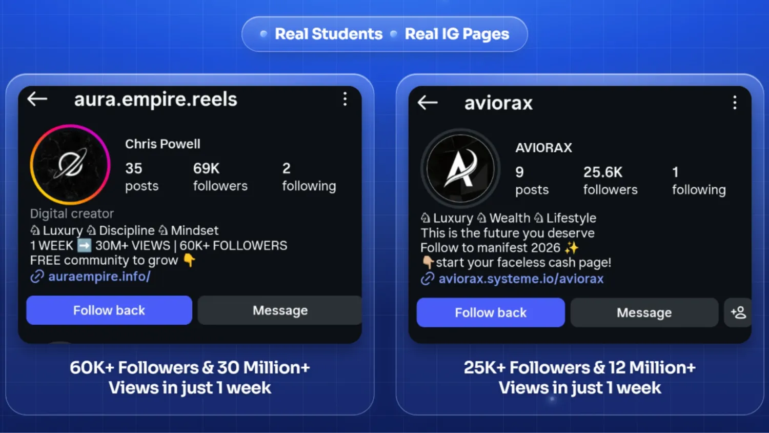 Student page example
