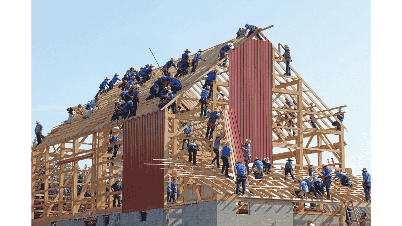 Collaborazione tra persone per costruire un futuro migliore.