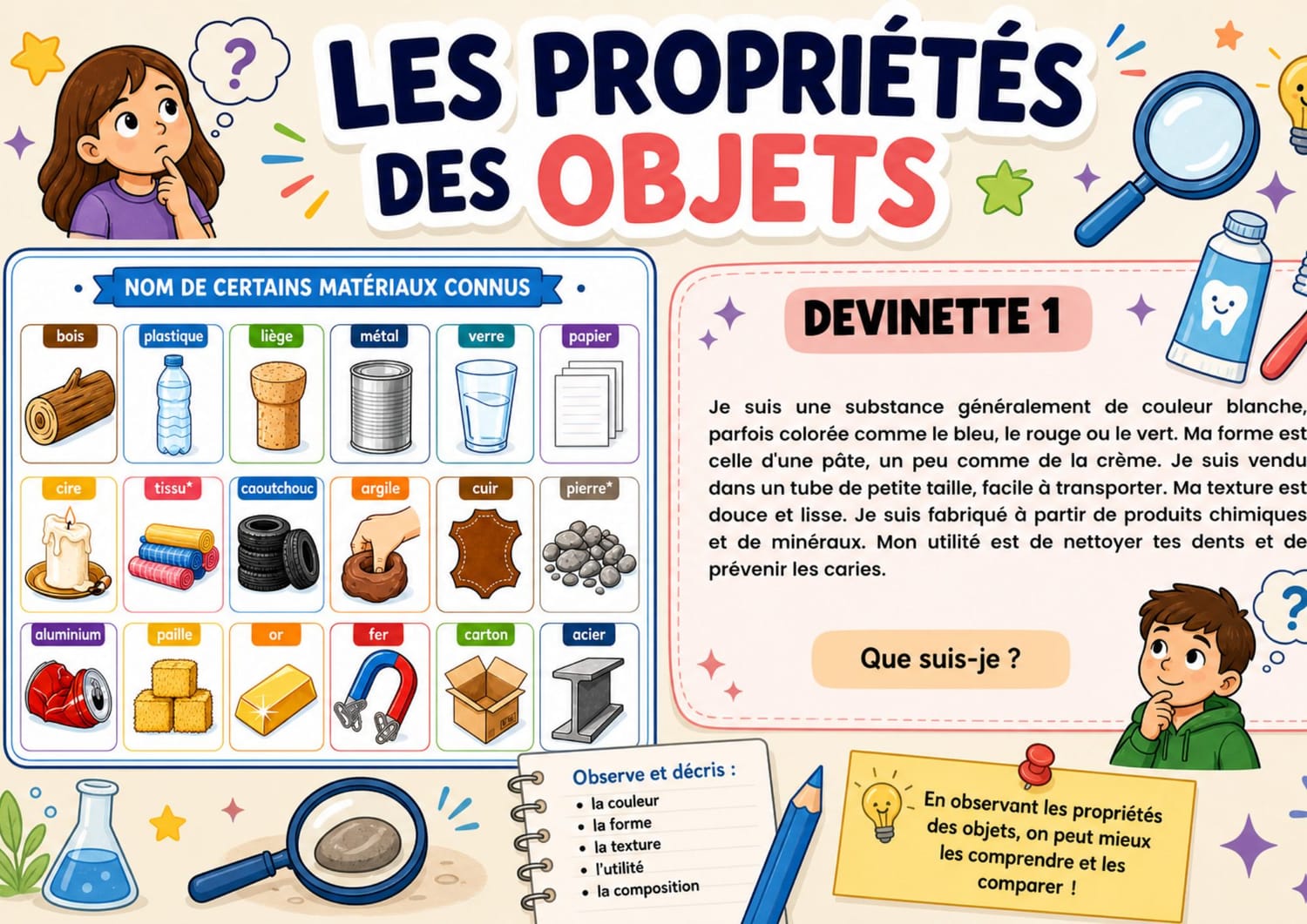 Les propriétés des objets
