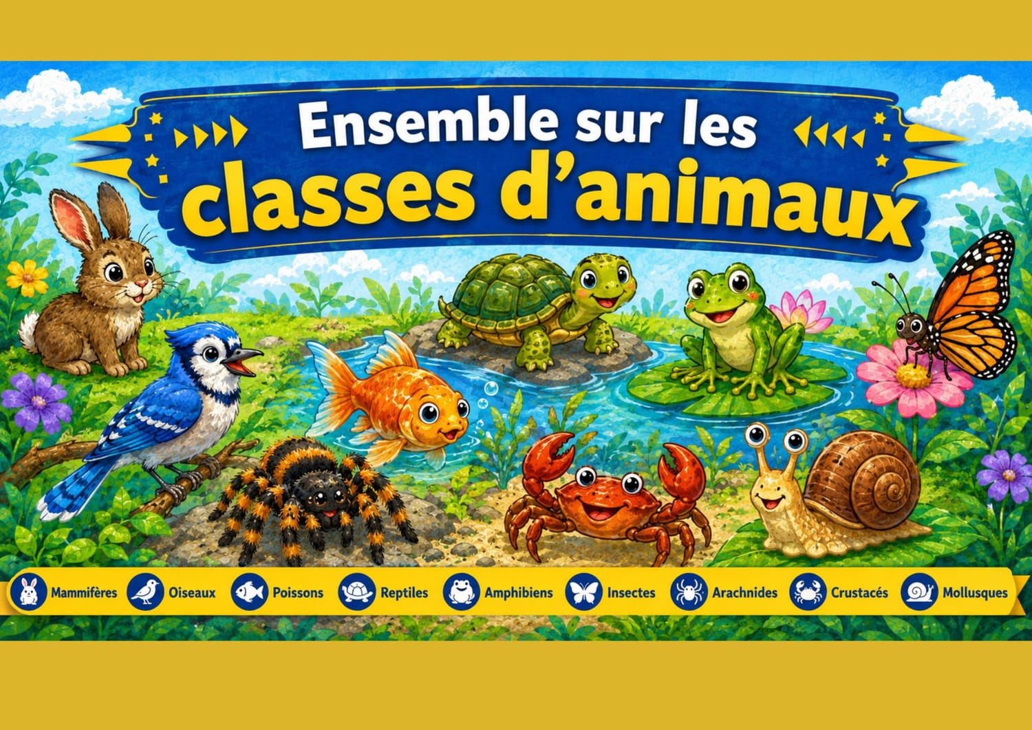 L’ensemble des classes d’animaux