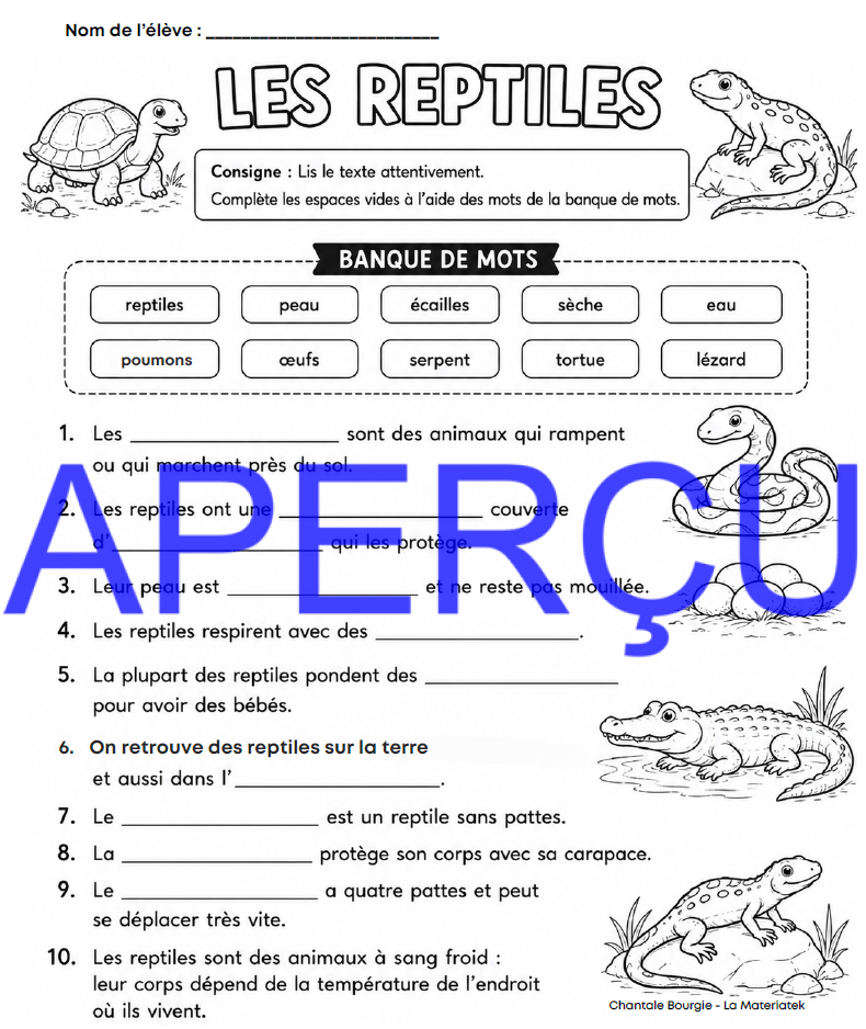 Extrait Reptiles 3