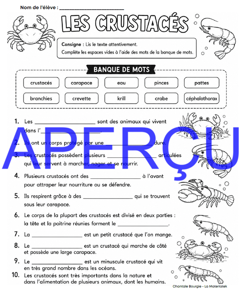 Extrait Crustacés 3