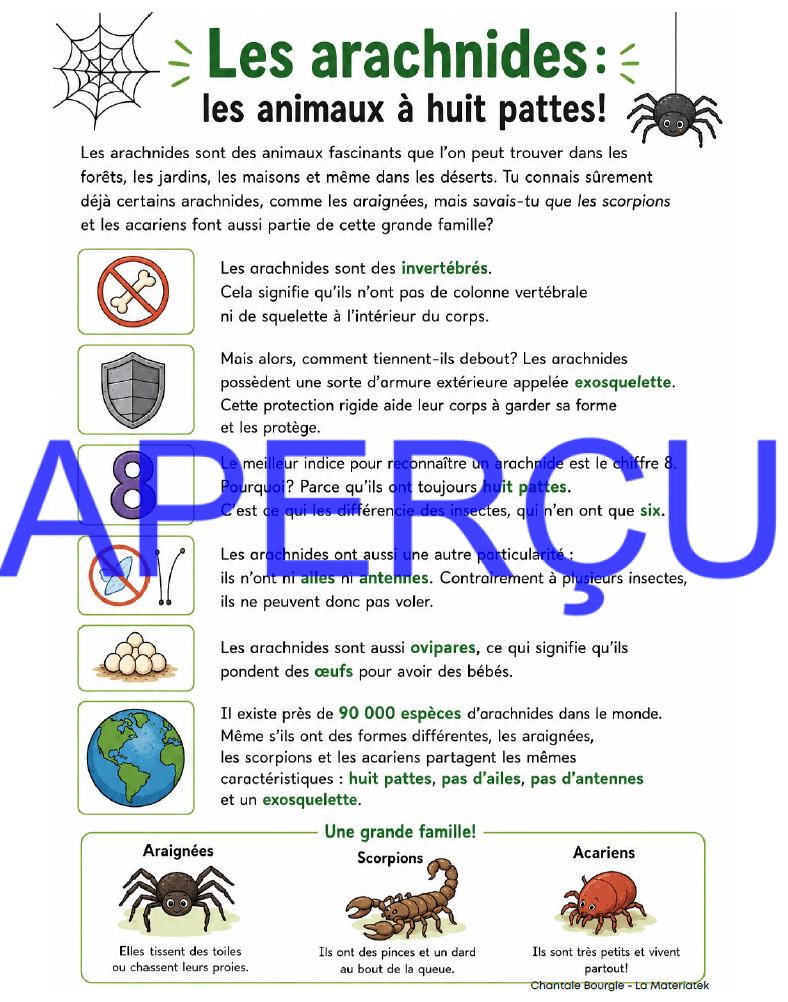Extrait Arachnides 2