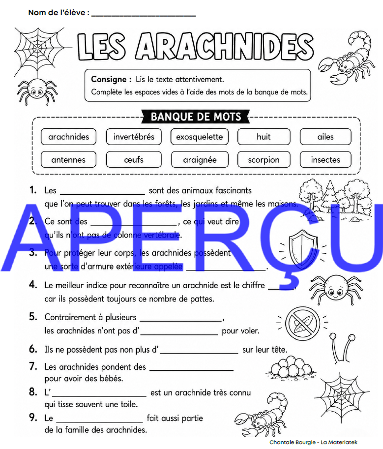 Extrait Arachnides 3