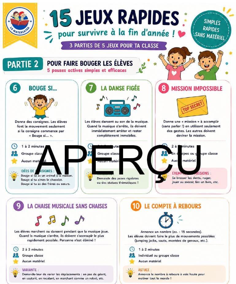 Partie 2 — Pauses actives