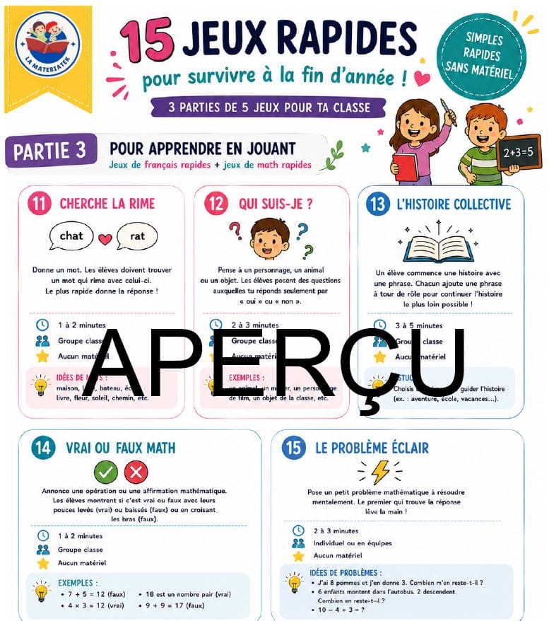 Partie 3 — Apprendre en jouant