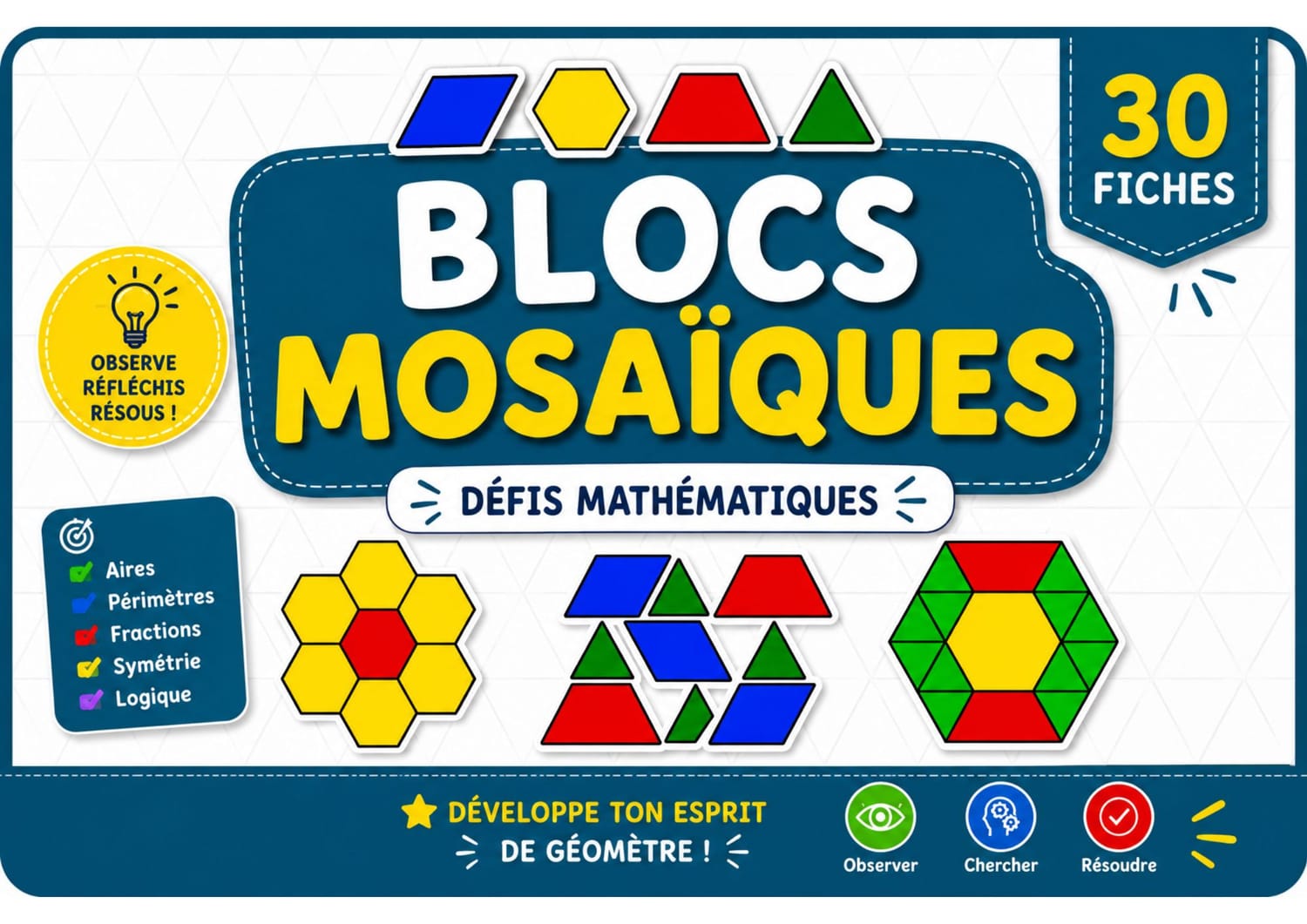 Les mathématiques avec les blocs mosaïque