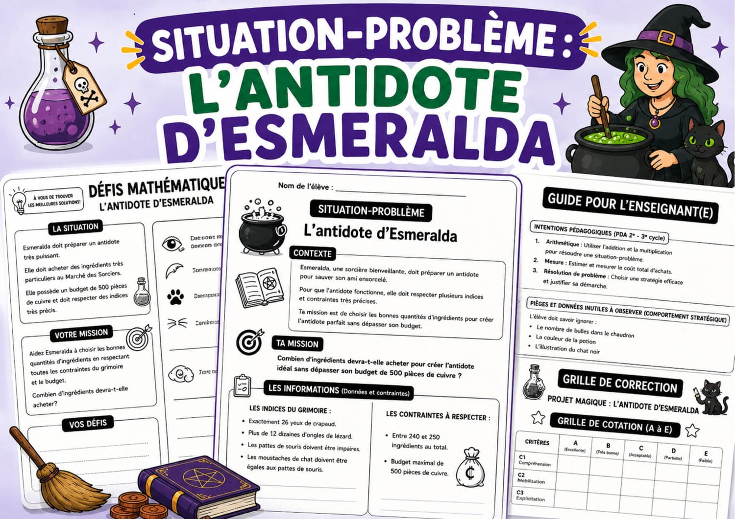 Situation-problème : L’antidote d’Esmeralda