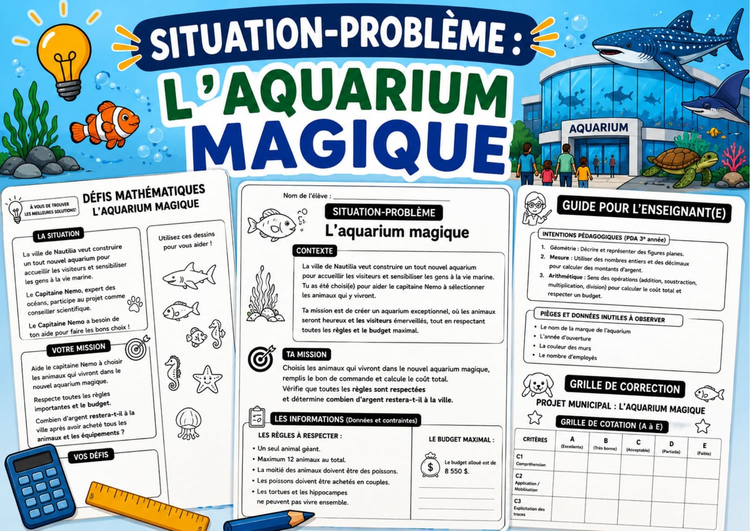 Situation-problème : L’aquarium magique