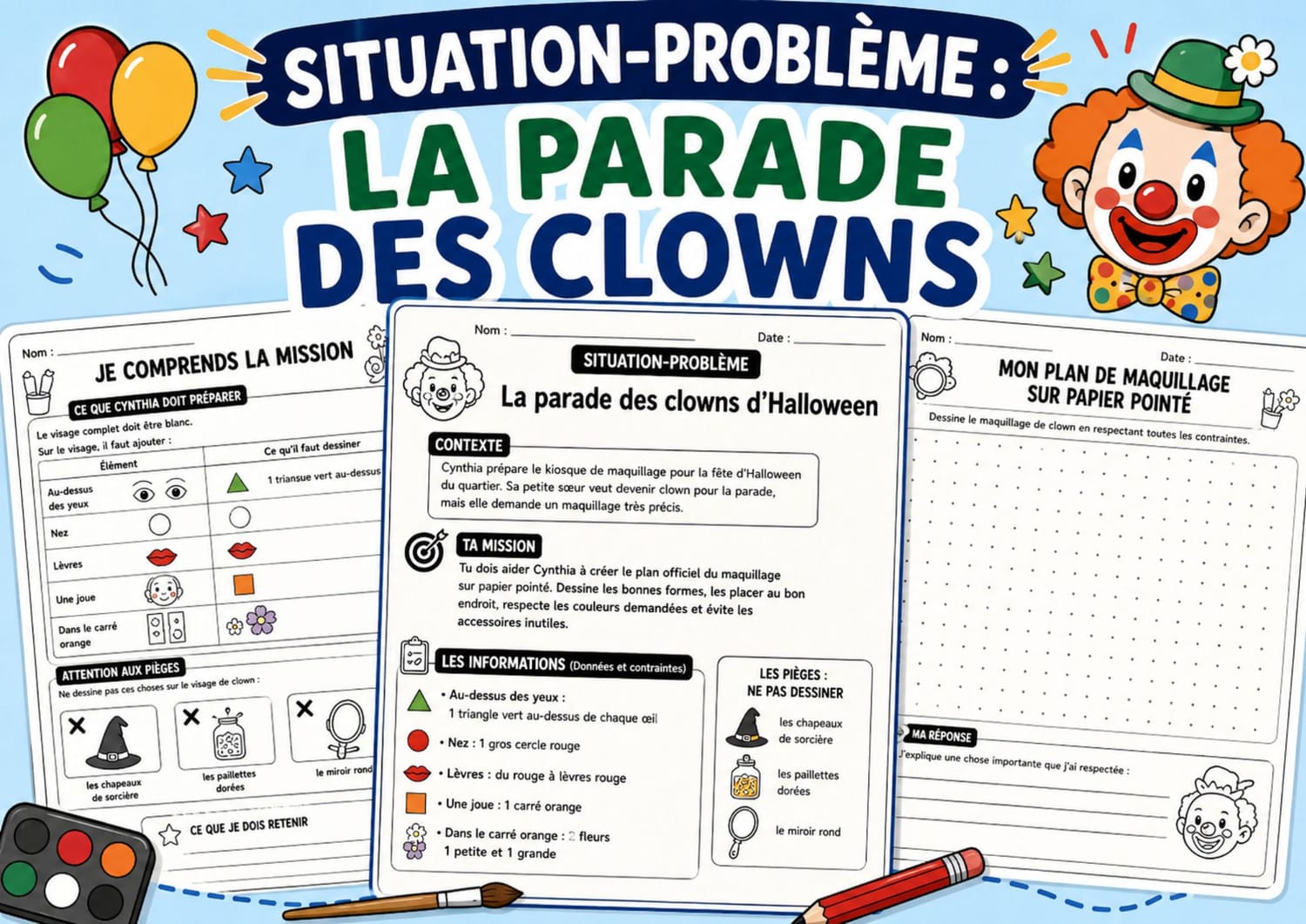 Situation-problème : La parade des clowns